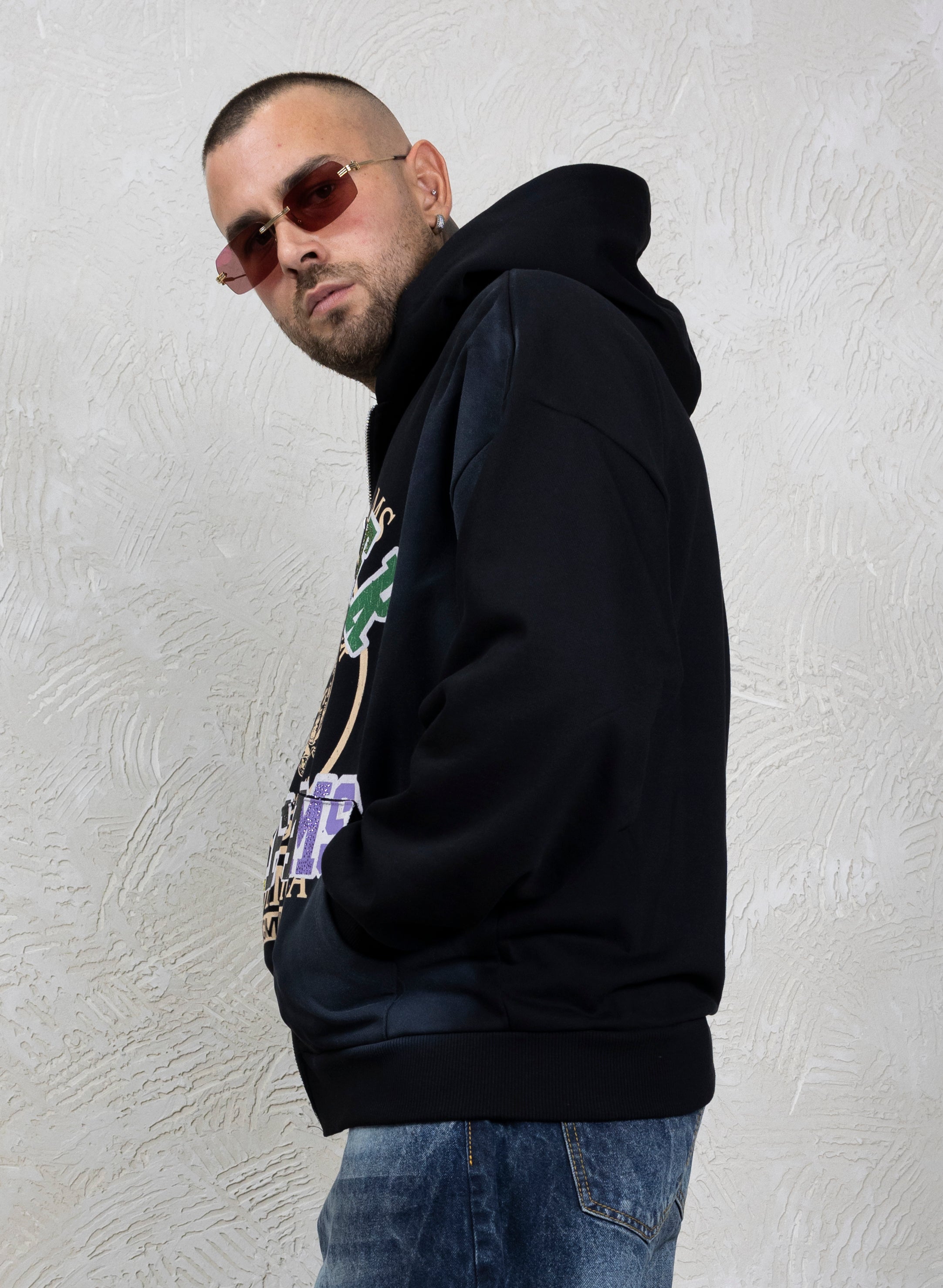 Hoodie Zip Dreams Strass