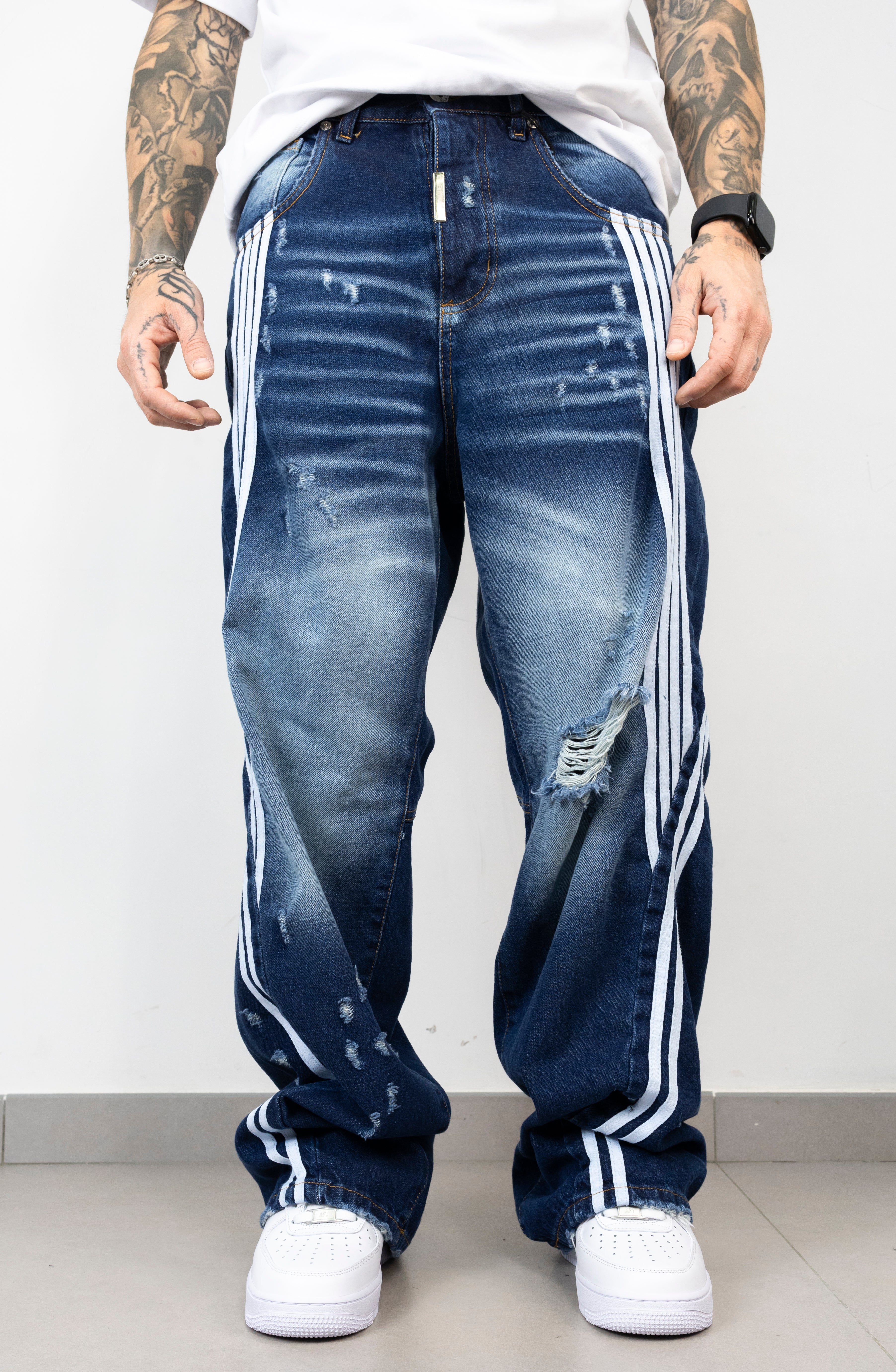 Super baggy stripes blu