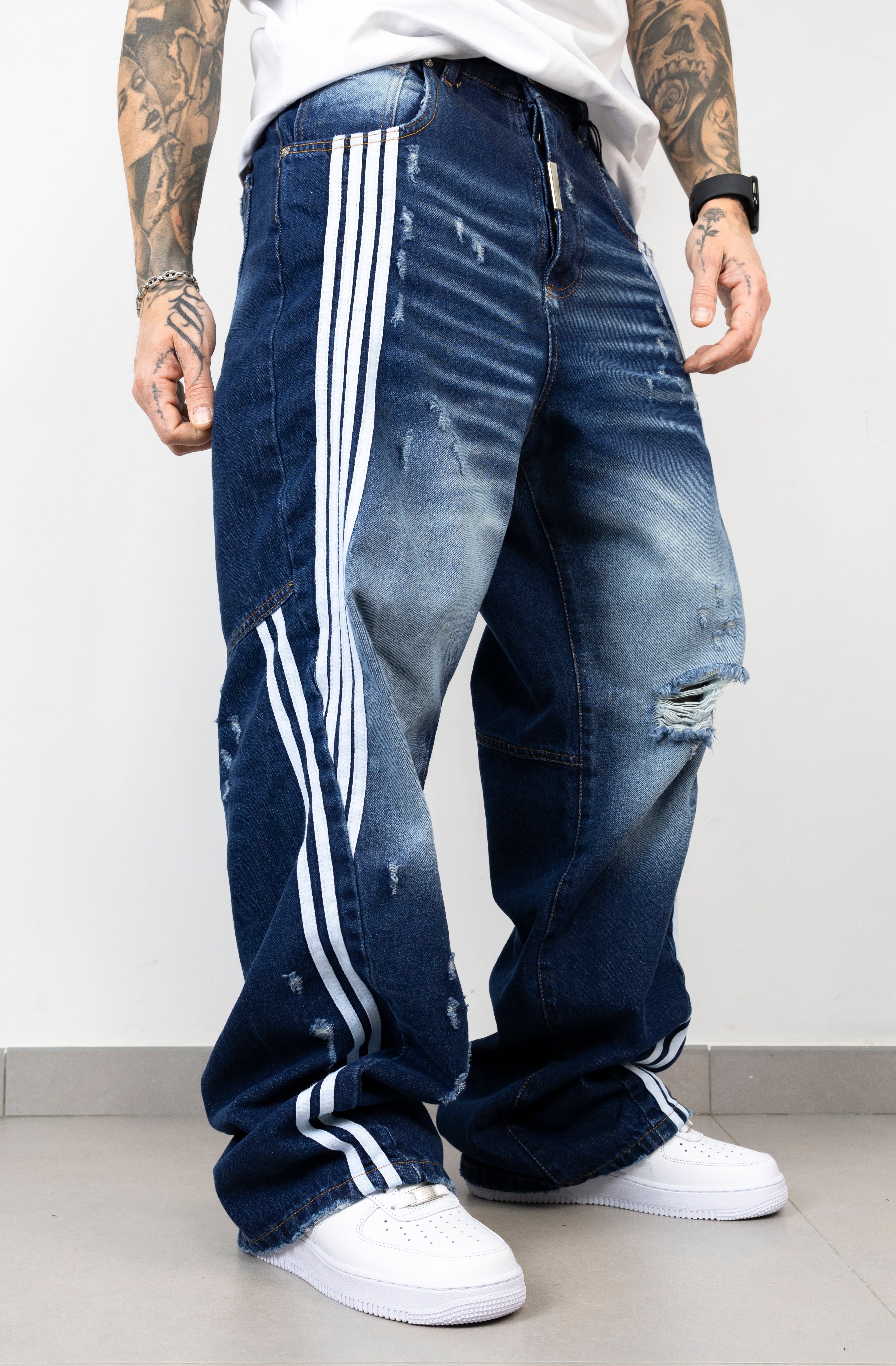 Super baggy stripes blu