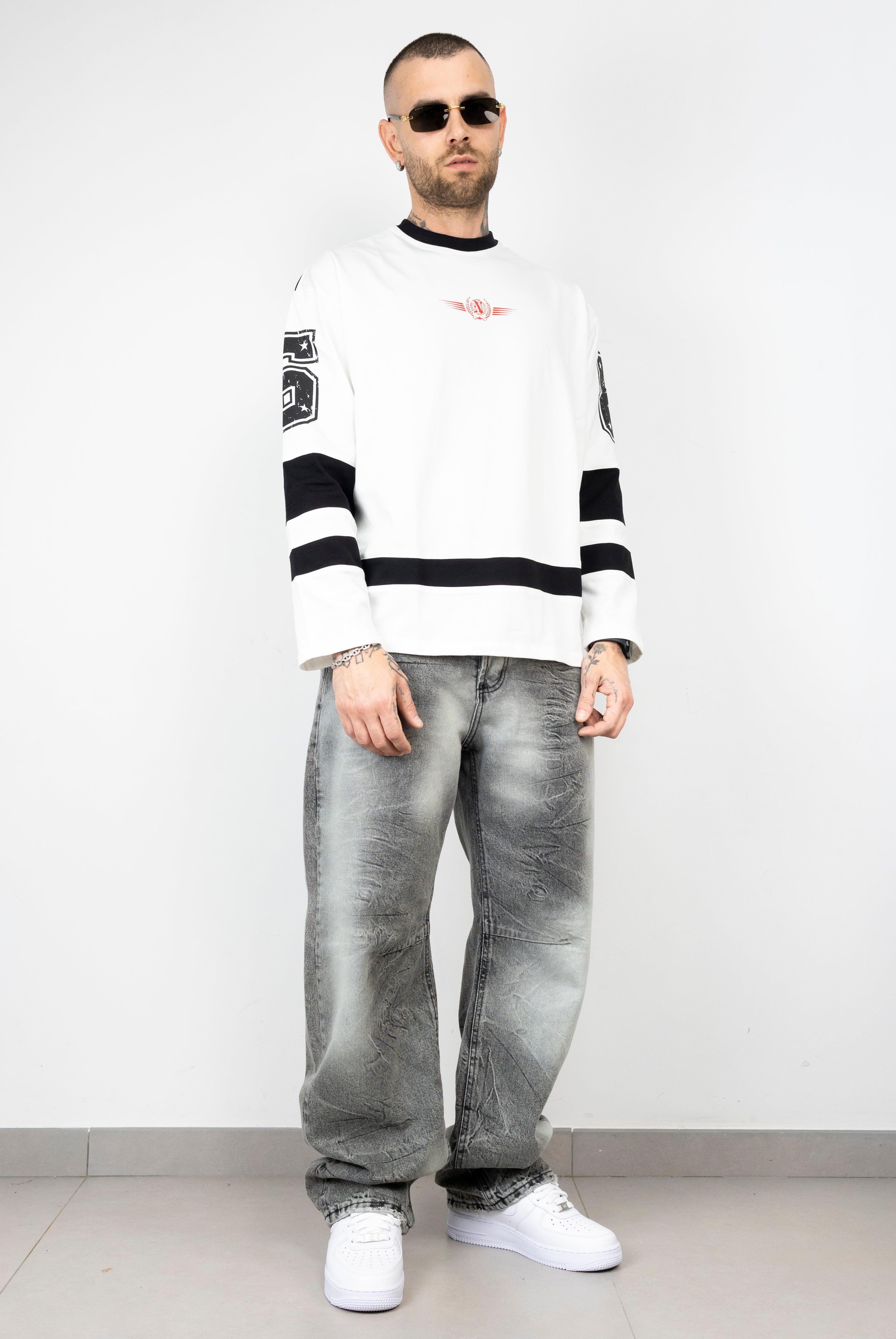 T-shirt long sleeve bicolor