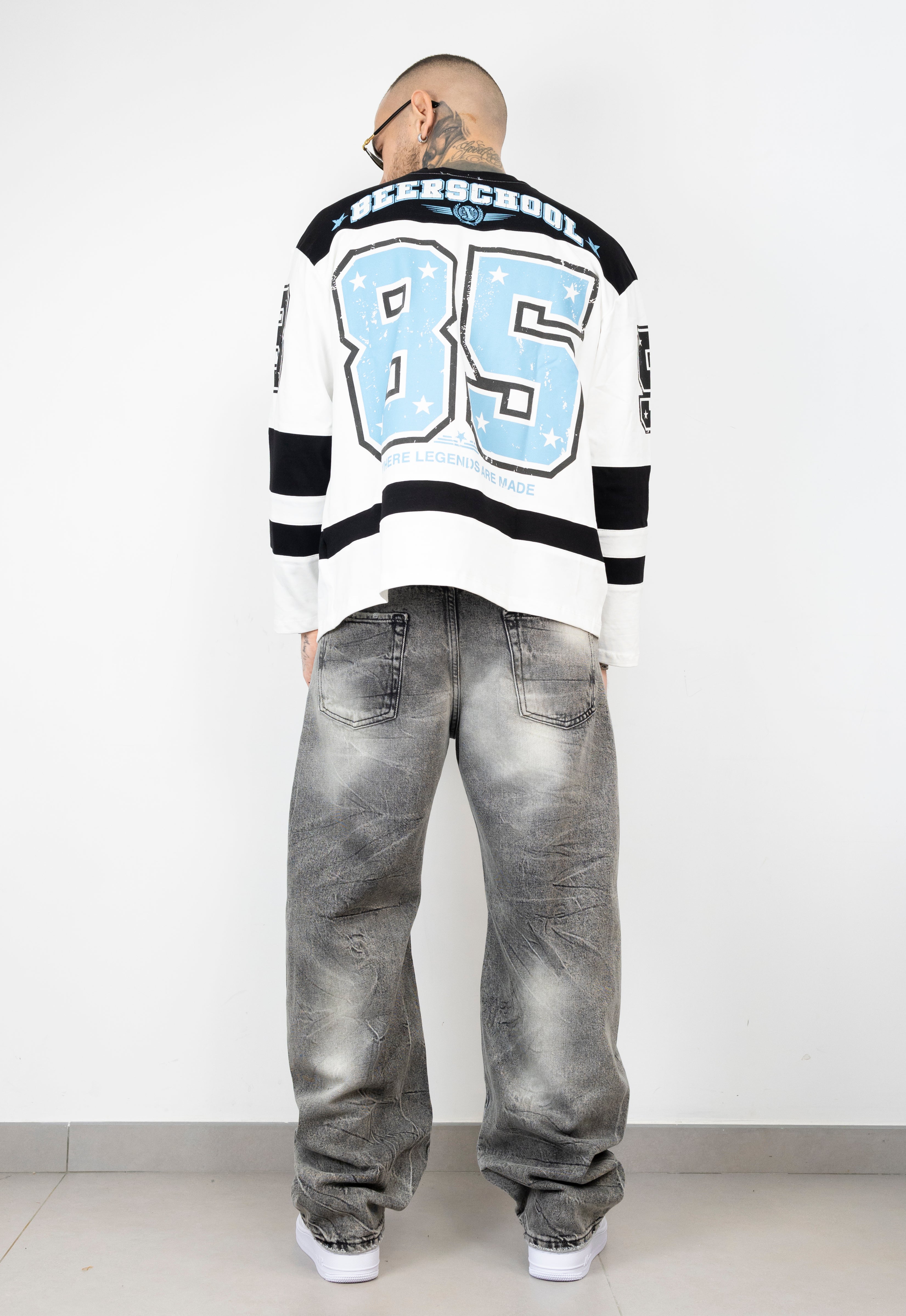 Jeans grey legature
