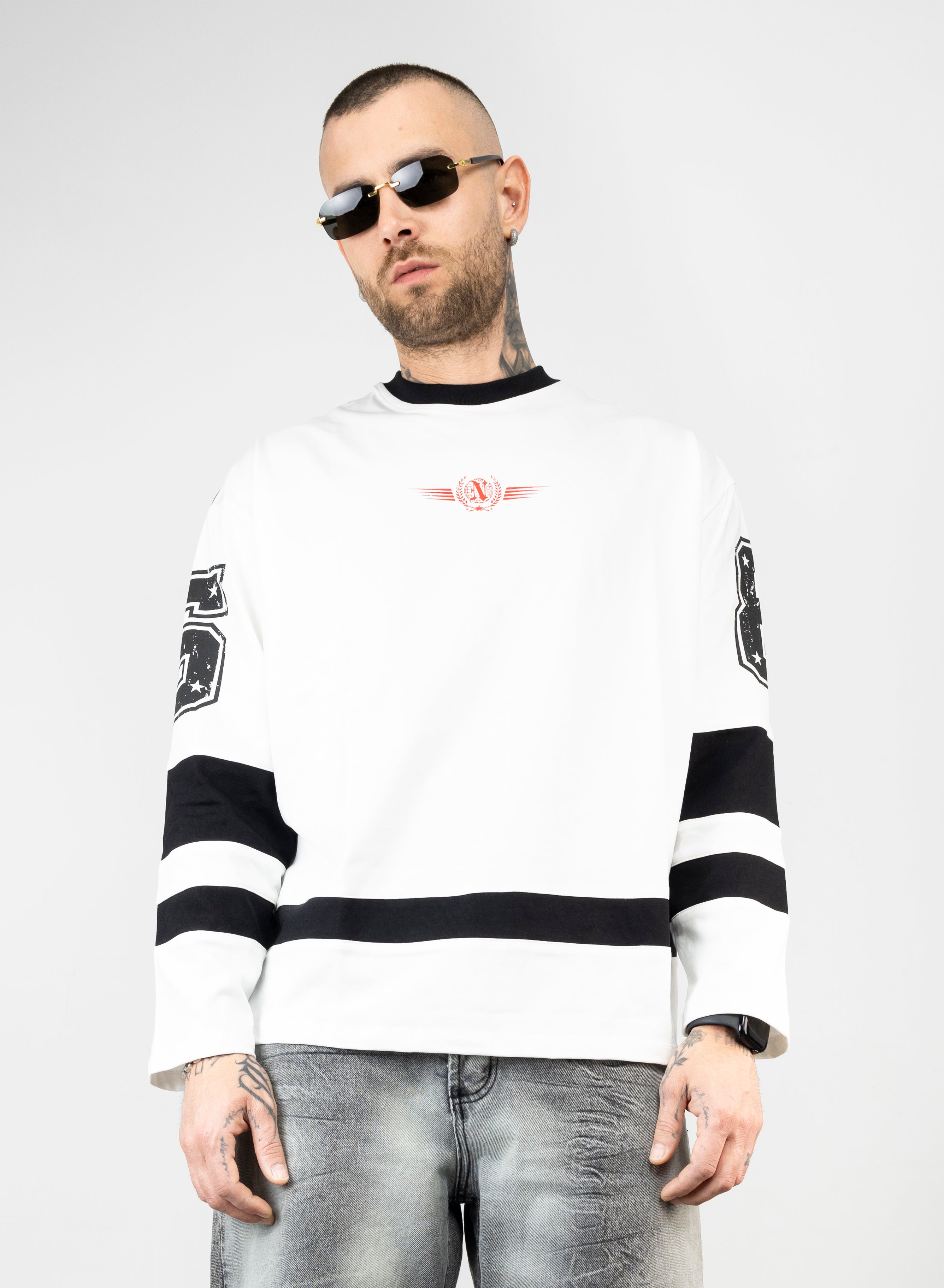 T-shirt long sleeve bicolor