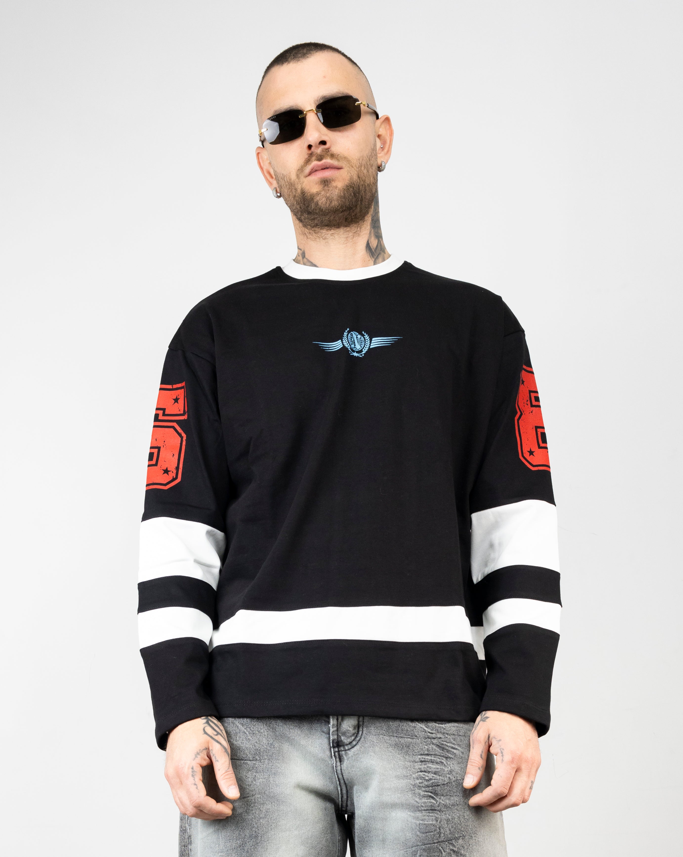 T-shirt long sleeve bicolor