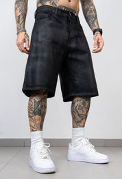 Bermuda spalmato verniciato black new