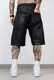 Bermuda spalmato verniciato black new