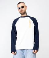 T-shirt long sleeve bicolor ricamo