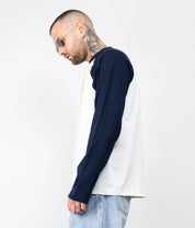 T-shirt long sleeve bicolor ricamo