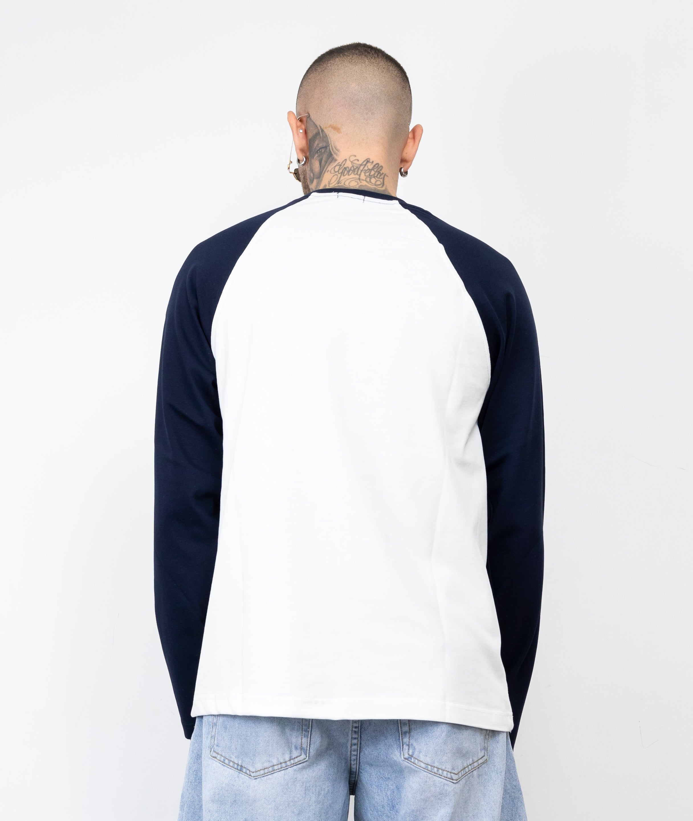 T-shirt long sleeve bicolor ricamo