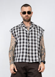 Camicia giromanica quadri bicolor