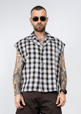Camicia giromanica quadri bicolor