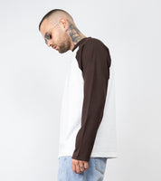 T-shirt long sleeve bicolor ricamo