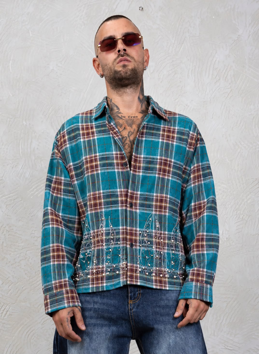 Camicia Quadri Flames