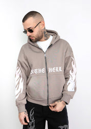 Hoodie zip flames