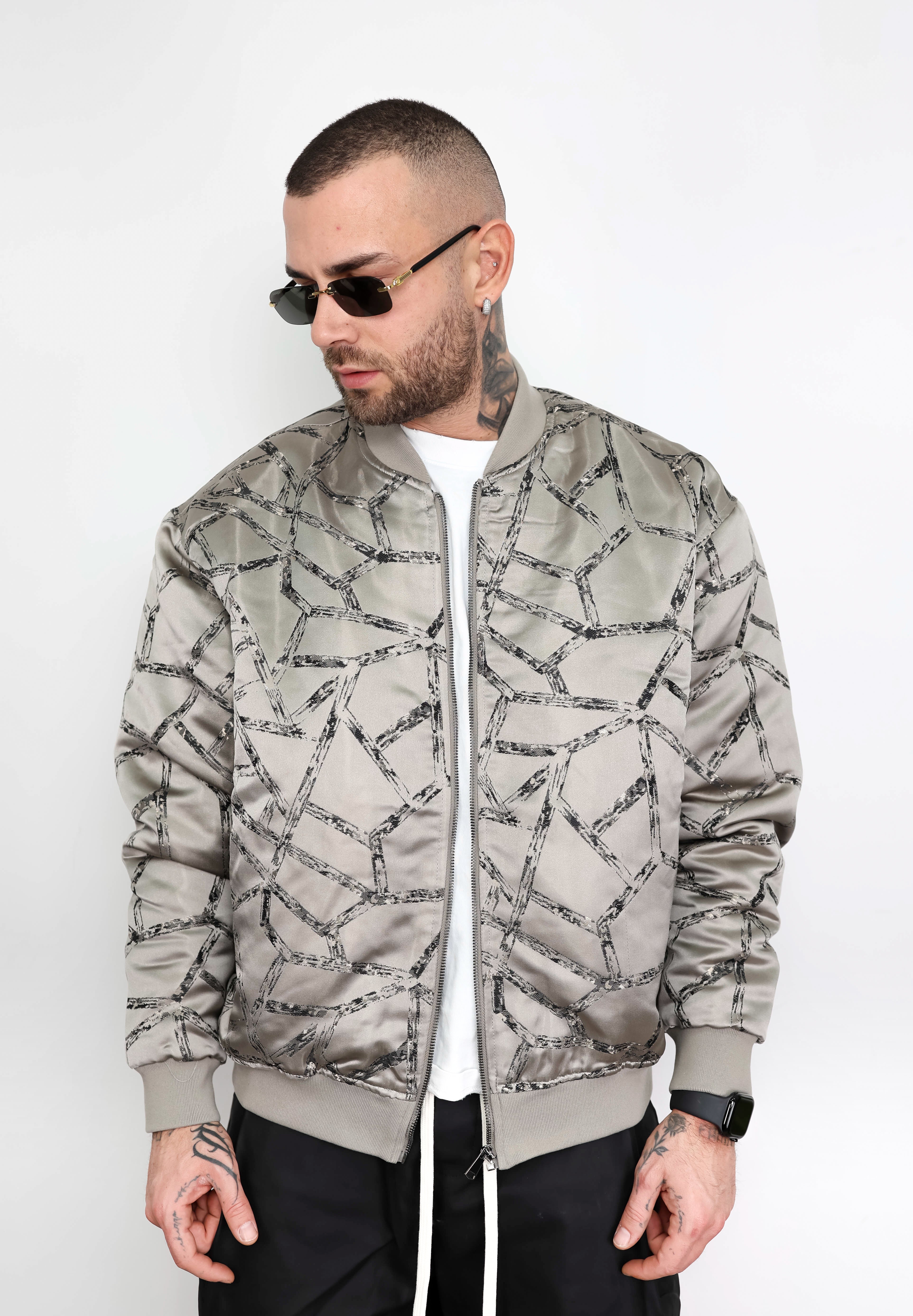 Bomber abstract grey