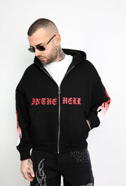 Hoodie zip flames