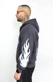 Hoodie zip flames