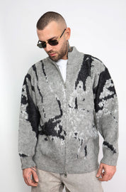 Cardigan zip abstract